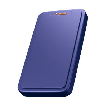 3D dark blue smartphone icon